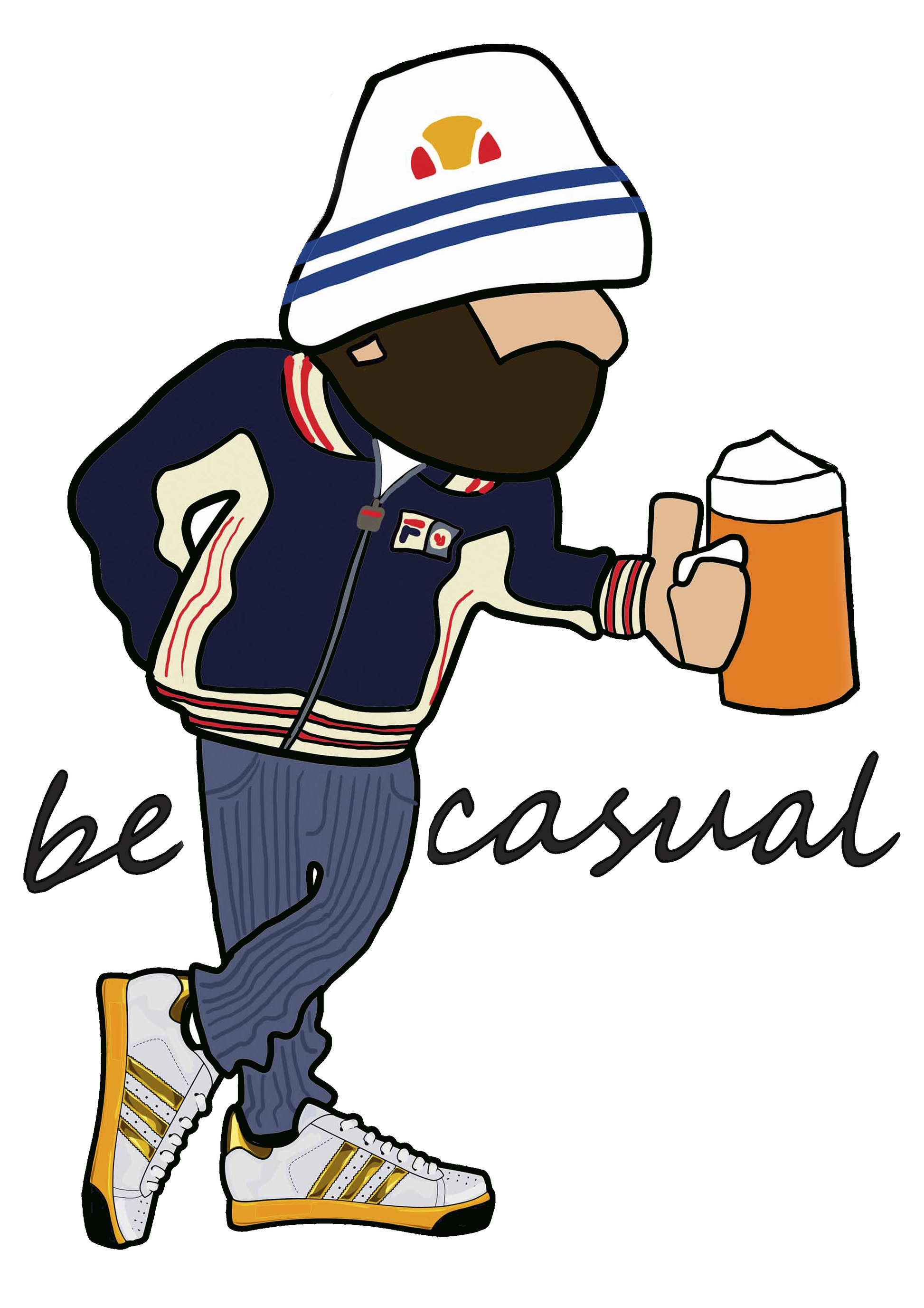 be-casual-eighties-t-shirt-design