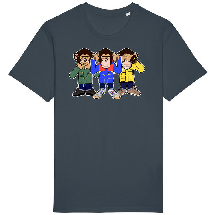 A Guy Called Minty Three Wise Monkey Regular Fit T-Shirt