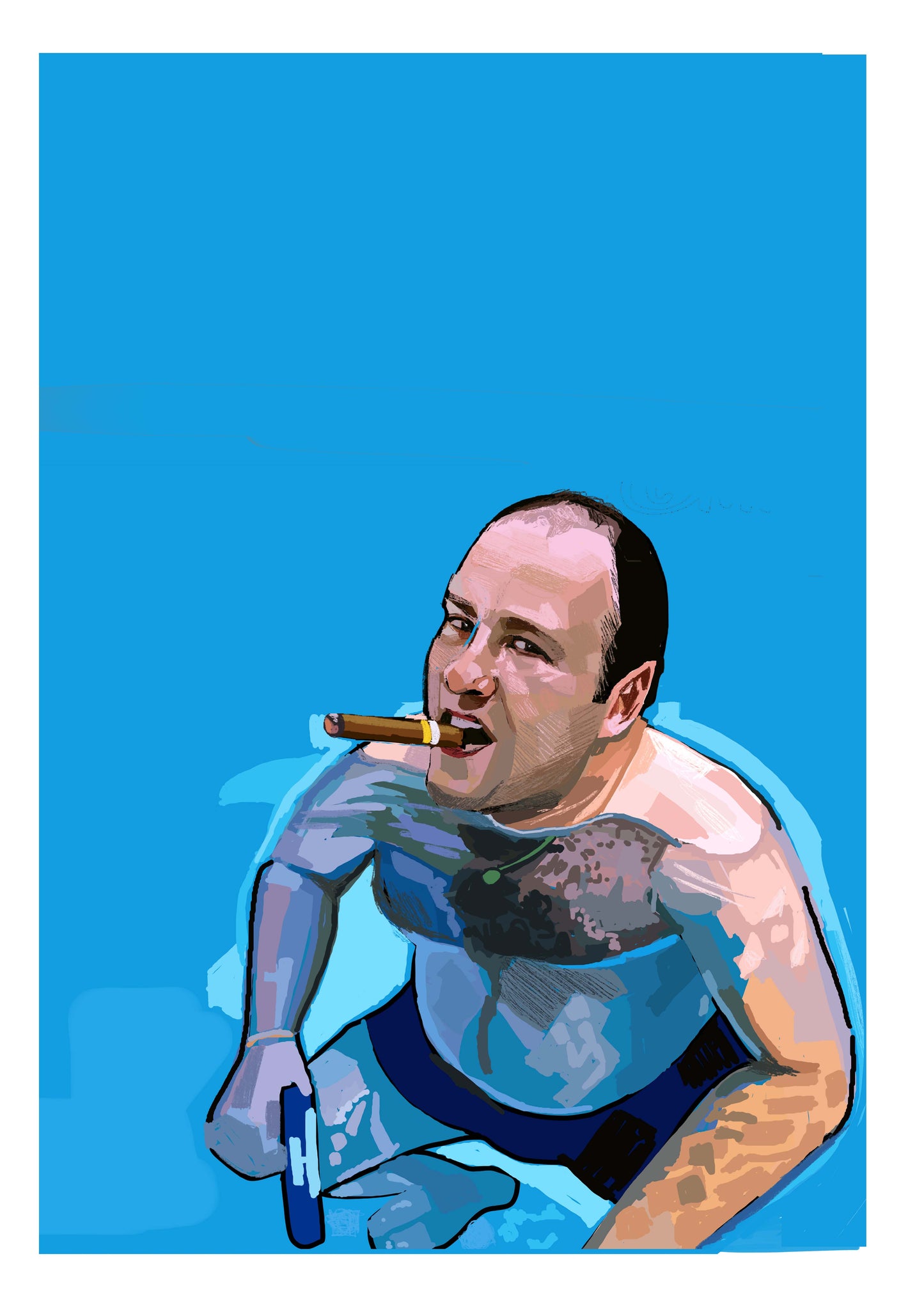 Tony Soprano Pool Print