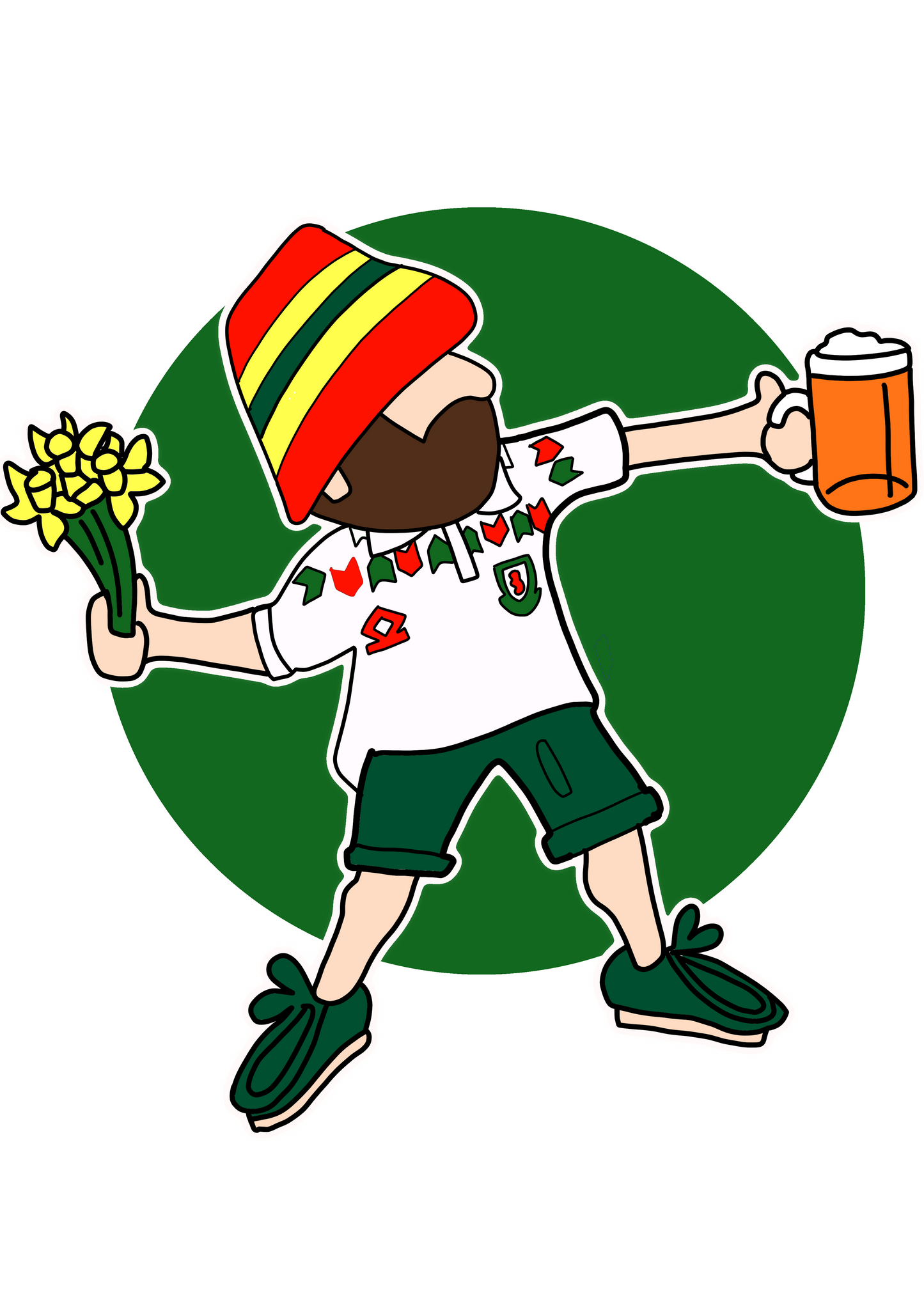 A Guy Called Minty, Wales Flower Power Regular Fit T-Shirt