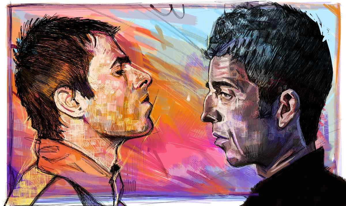 Brotherly Love Abstract Print - Liam & Noel Gallagher