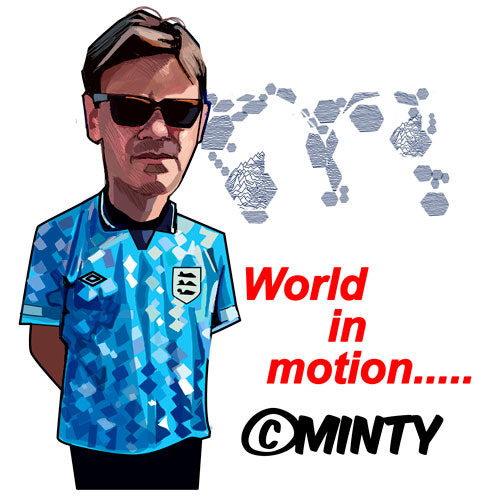 World in Motion Sky T-shirt