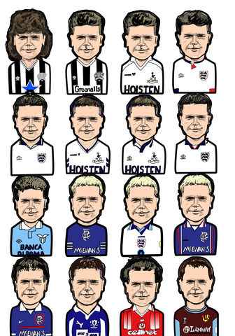 Gazza through the years Print.