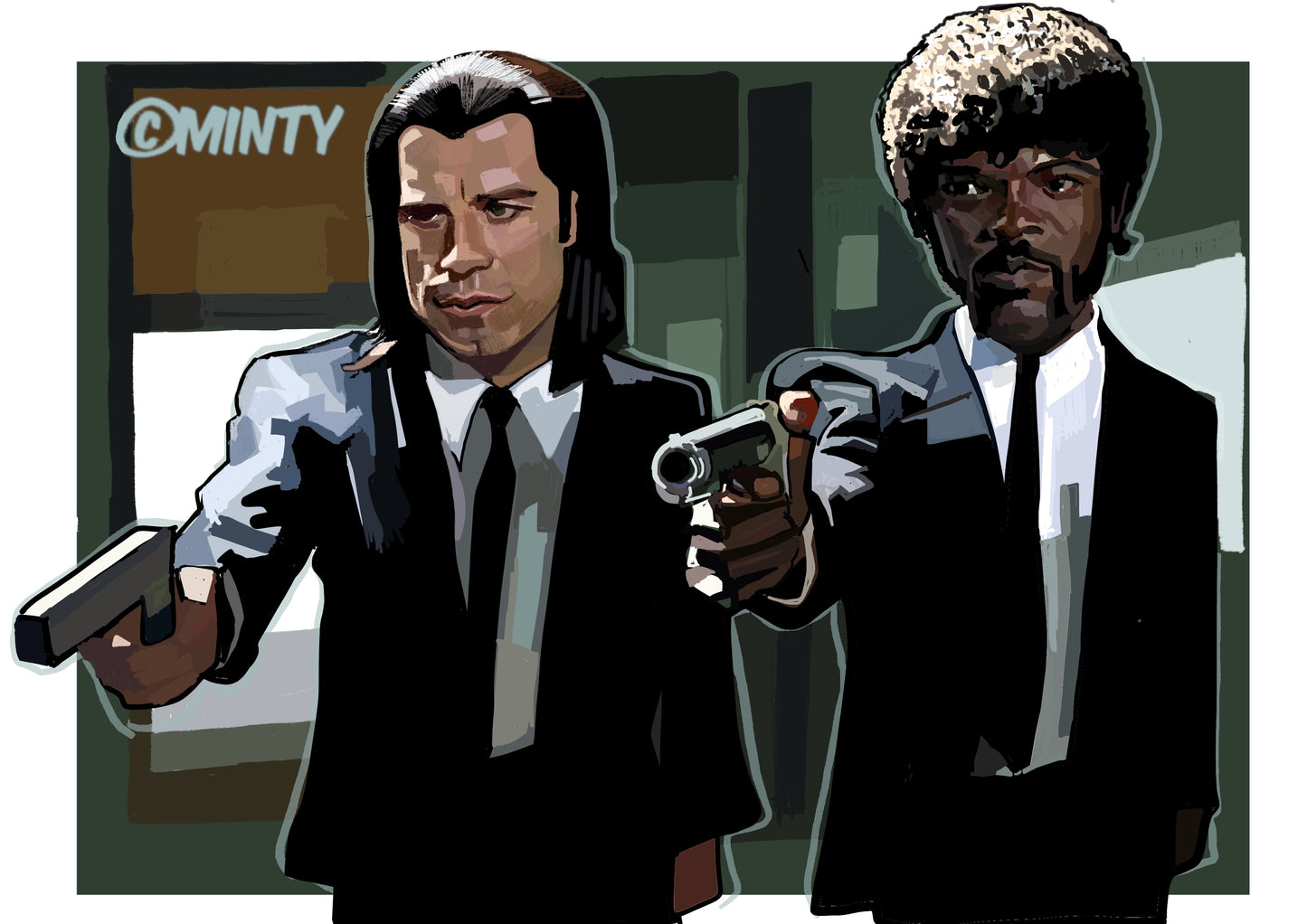 Pulp fiction Vincent & jules Print