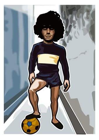 Maradona Boca Juniors   Print.