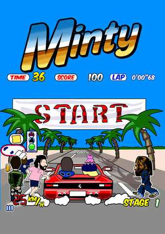 Minty Outrun Print
