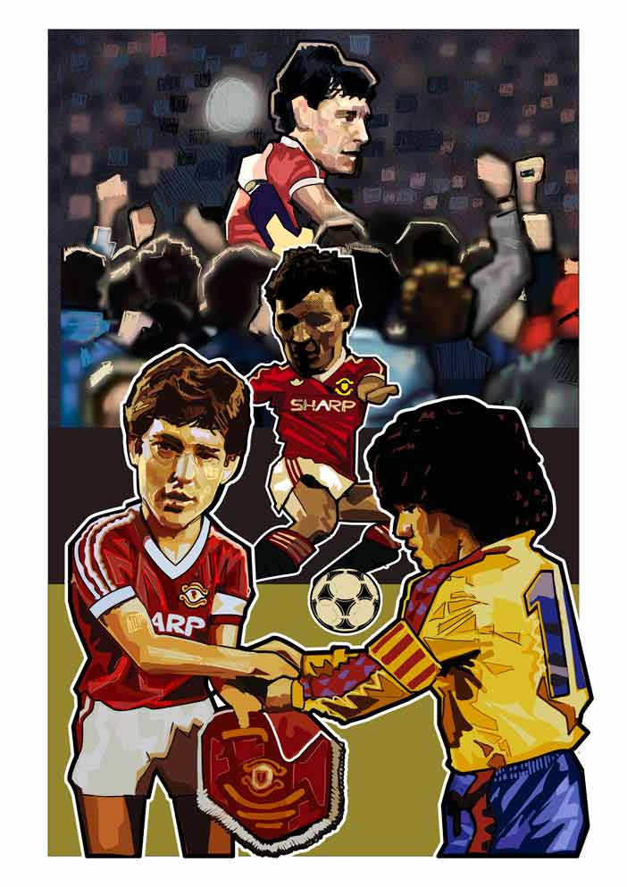 Robson V Maradona Print