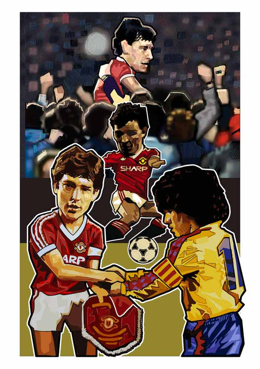 Robson V Maradona Print