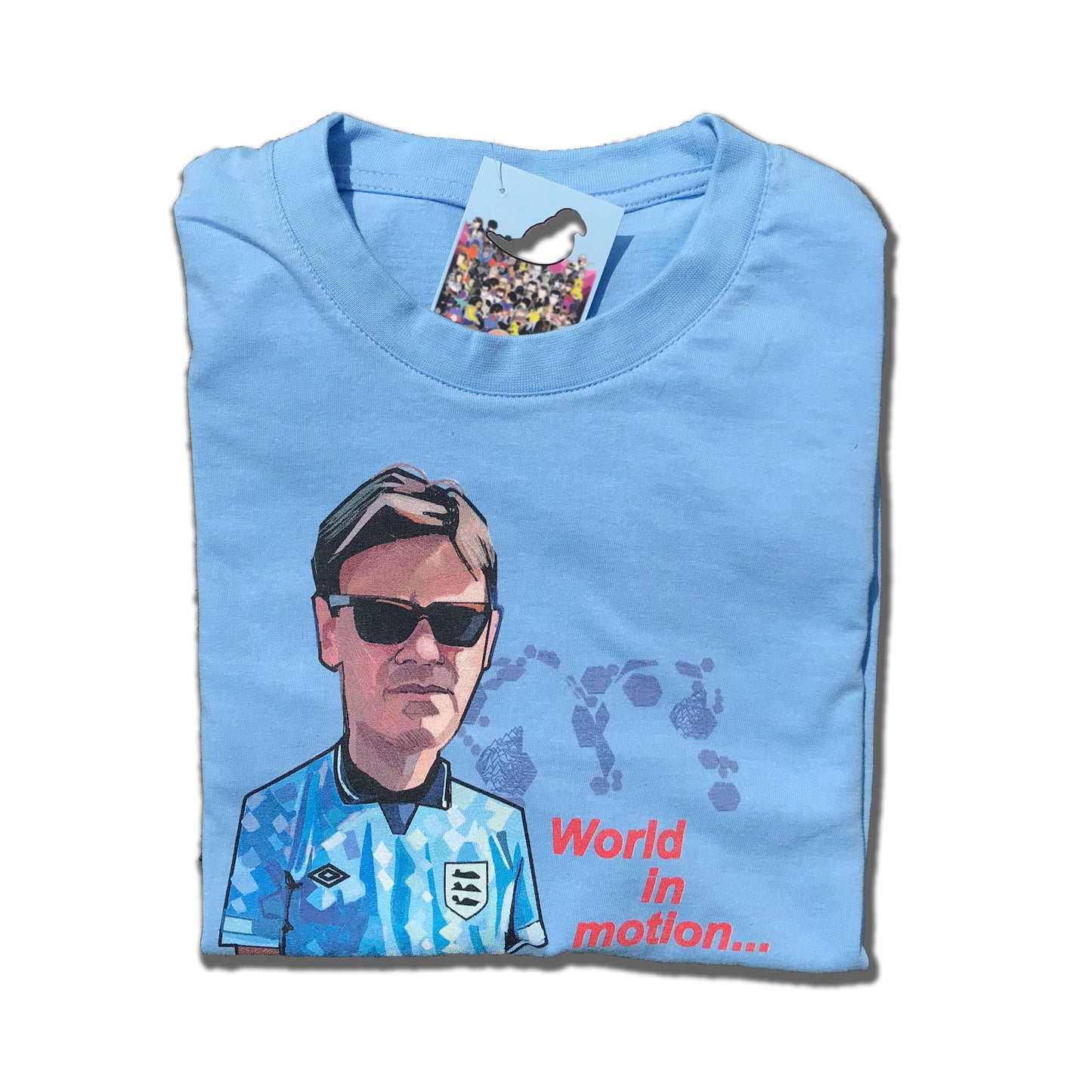 World in Motion Sky T-shirt