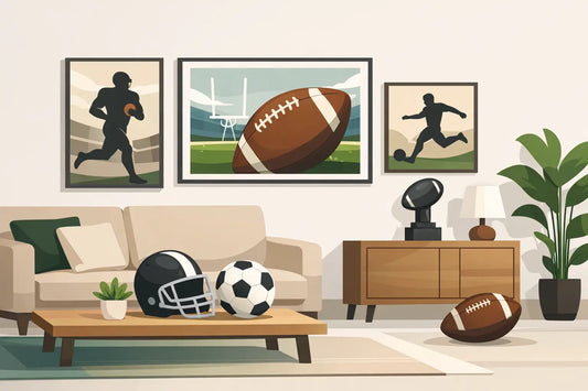 How to Style Football Artwork in Your Home