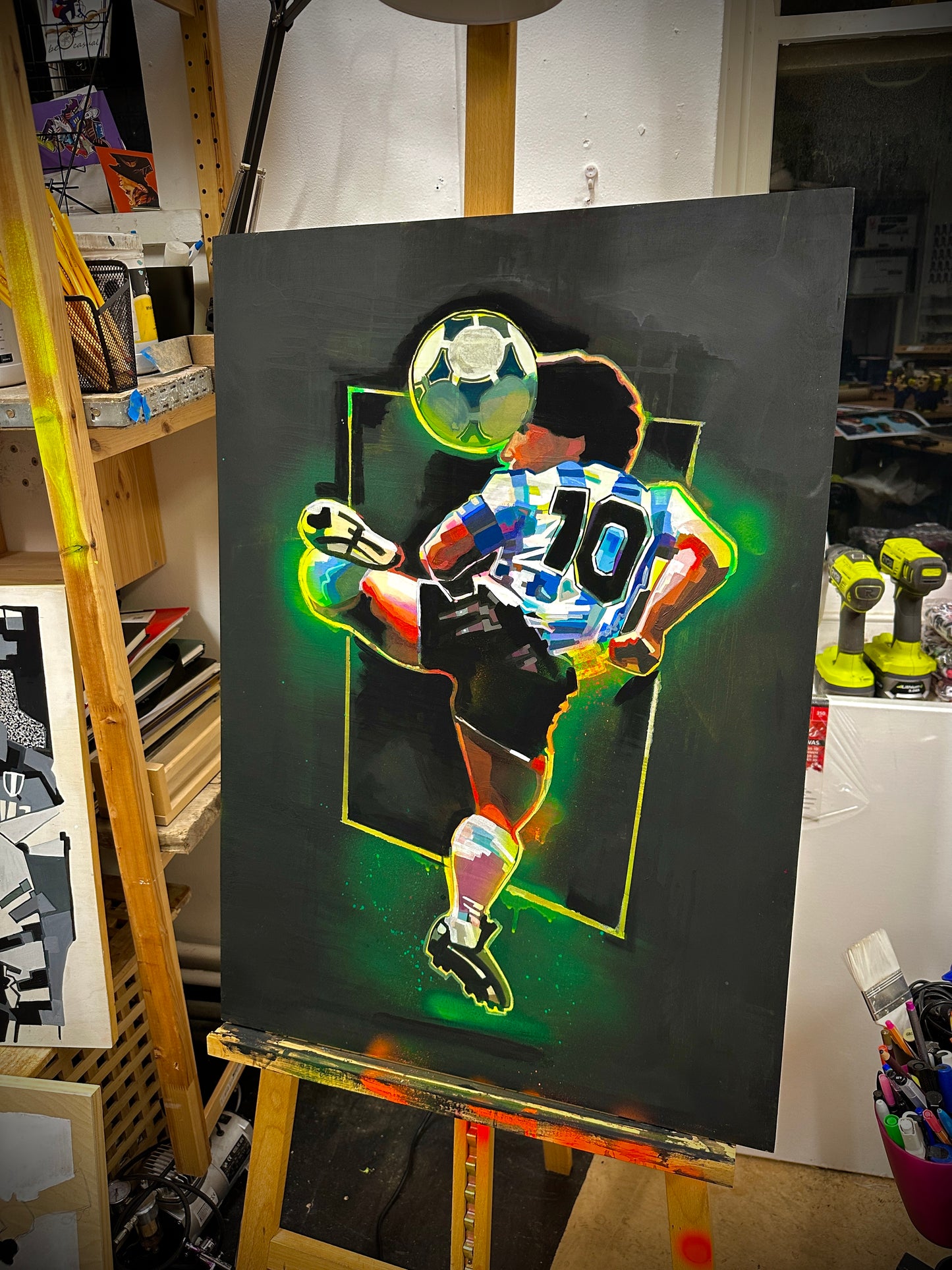 Original Diego Maradona painting