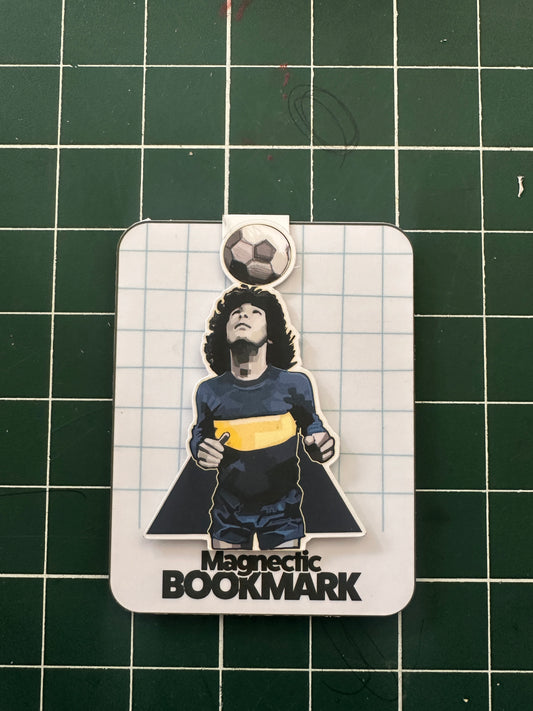 Diego Maradona laminated magnetic  bookmark with laminated backing card 