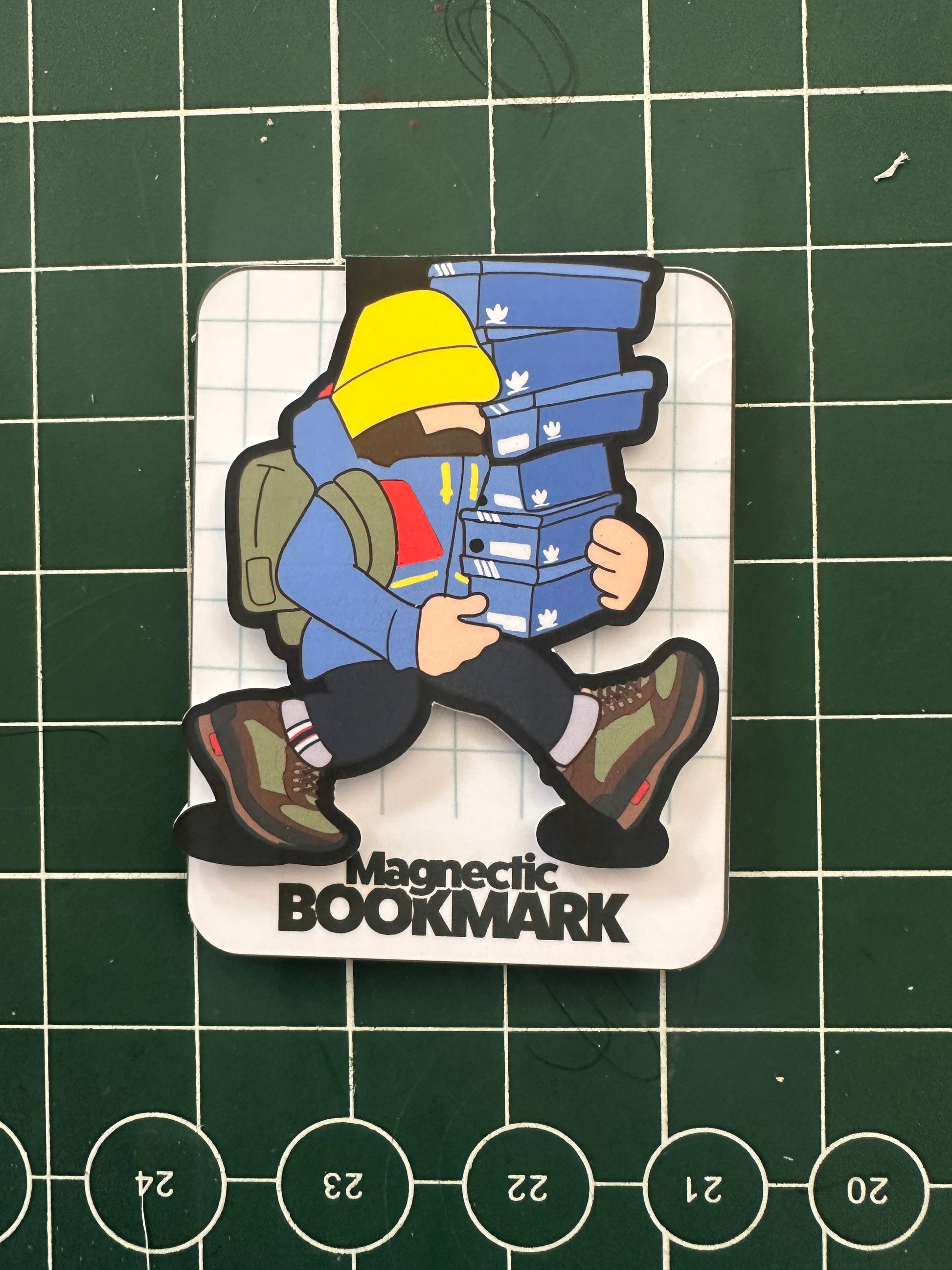 Adidas trainer collector die cut magnetic laminated bookmark 
