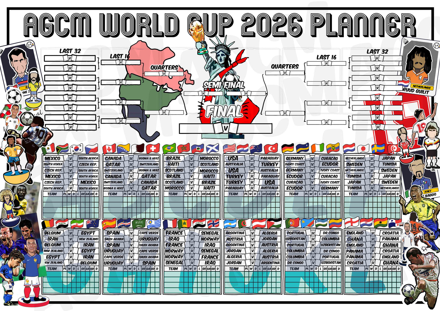 AGCM World Cup 26 Wall Planner