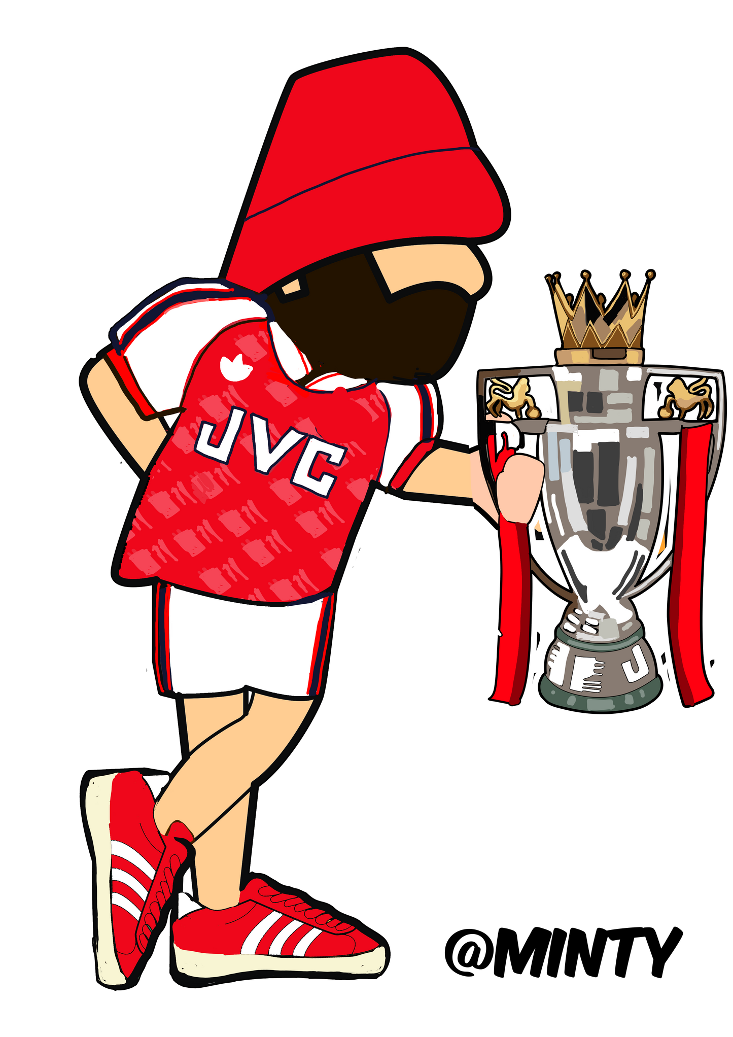 A Guy Called Minty Be Casual Arsenal Champions Regular Fit T-Shirt