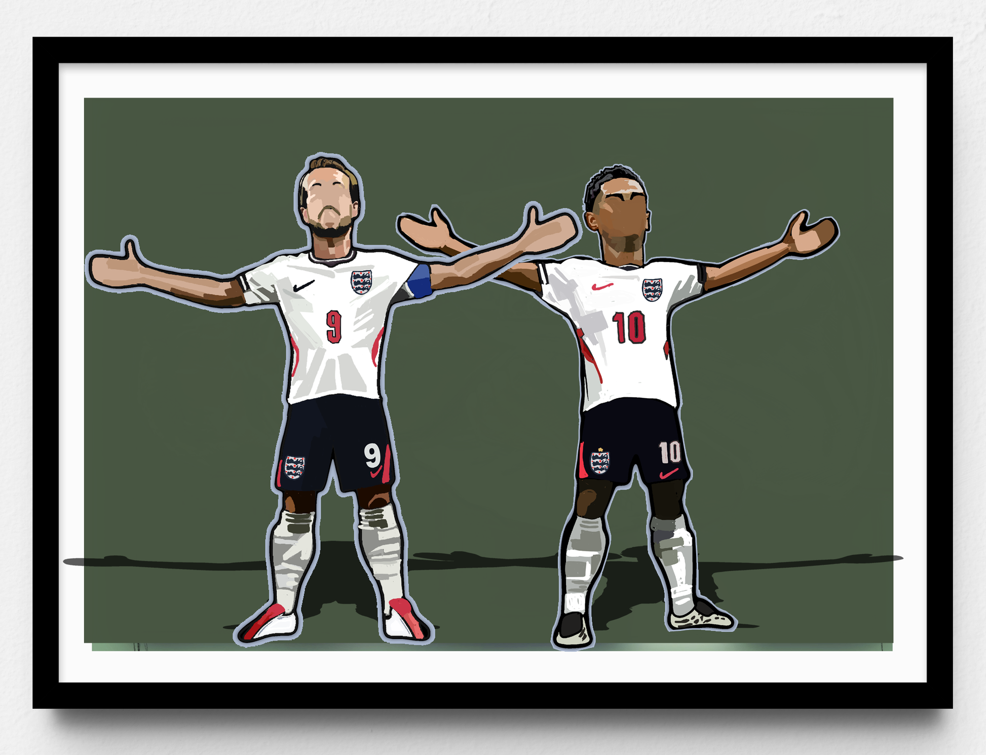 harry kane - Jude Bellingham - Mexico - England - World Cup 2026 print 