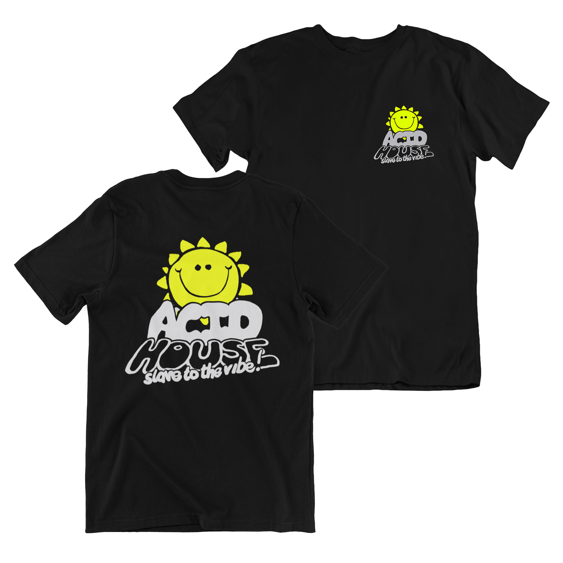 A Guy Called Minty, ACID HOUSE Front and Back Print Regular Fit T-Shirt - A Guy Called Minty