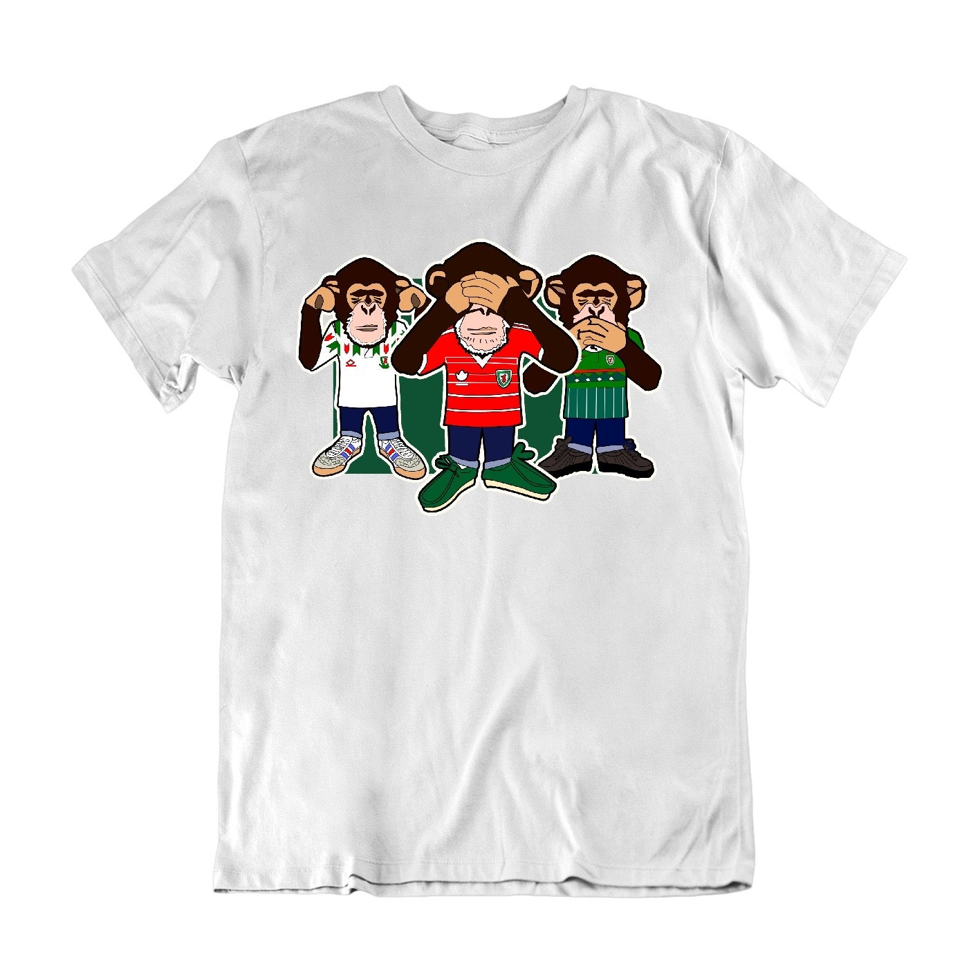 A Guy Called Minty, Three Wise Monkeys Wales Regular Fit T-Shirt