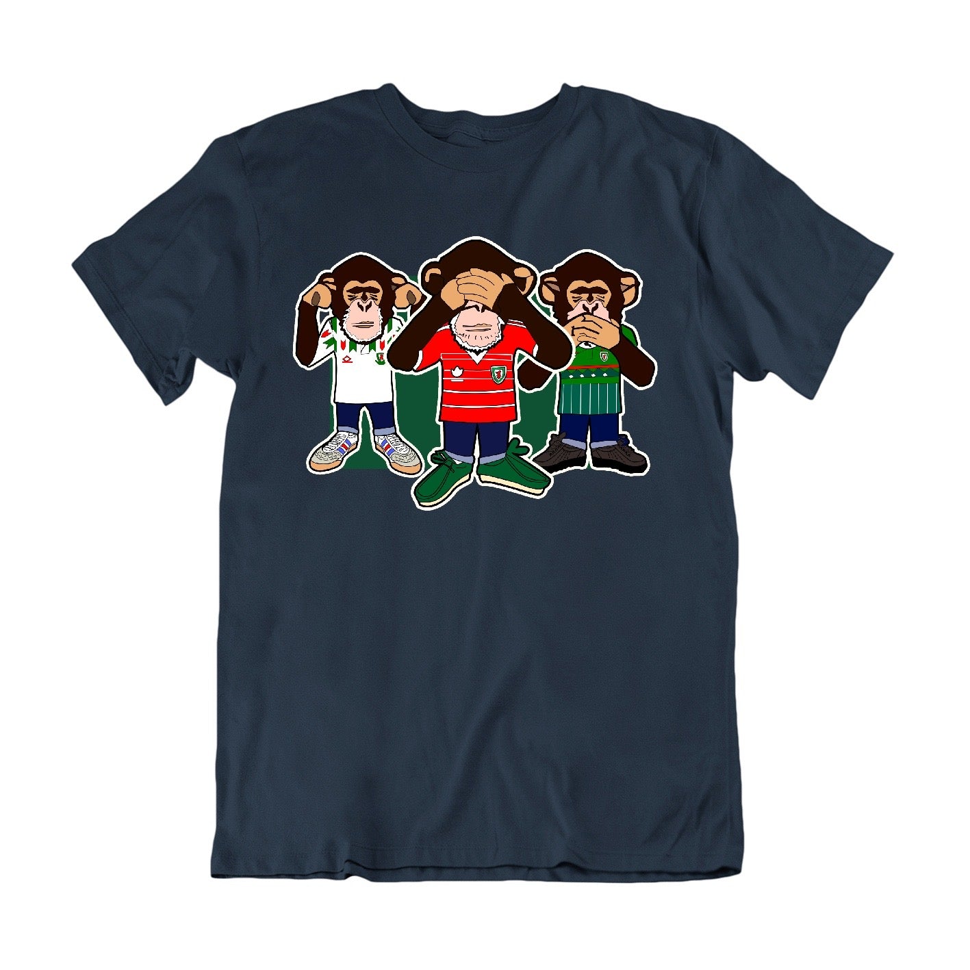 A Guy Called Minty, Three Wise Monkeys Wales Regular Fit T-Shirt