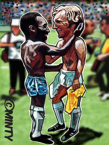 Bobby Moore X Pele Print.