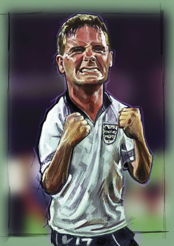 Gazza for the Love of the game  Print.