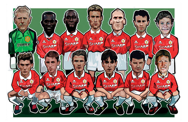Manchester Utd 1999 Print