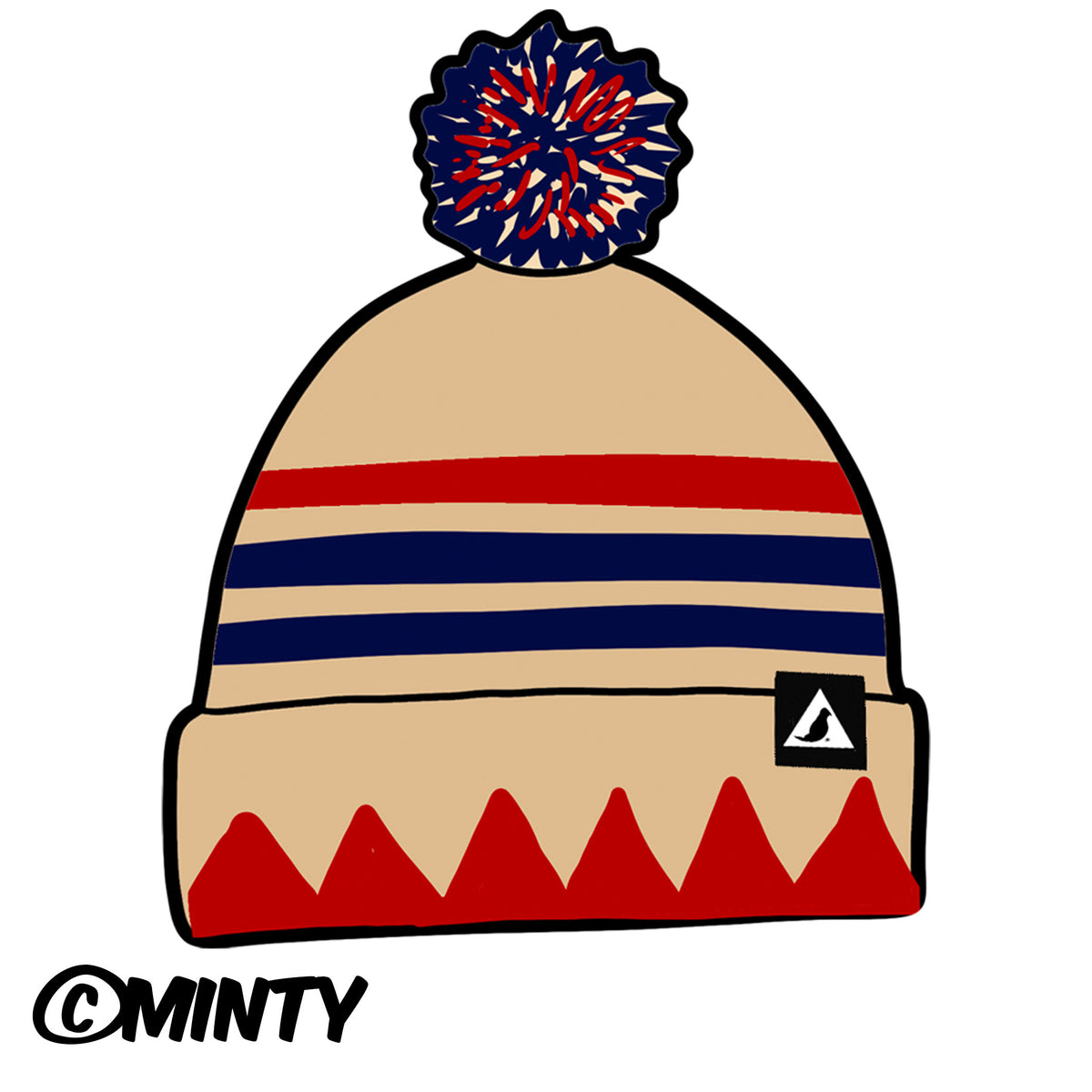 Reni Stone Roses Bobble Hat – A Guy Called Minty